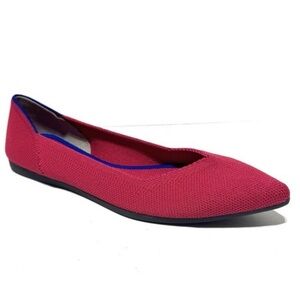 Rothy's Fuchsia Hot Pink The Point Knit Flat Size 7.5